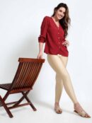 Light Beige Shimmer Leggings | VSTFAB's Subtle Sparkle Collection