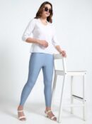 Sky Blue Shimmer Leggings | VSTFAB's Fresh & Vibrant Collection