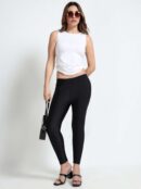 Classic Black Shimmer Leggings | Nylon Spandex Comfort by VSTFAB